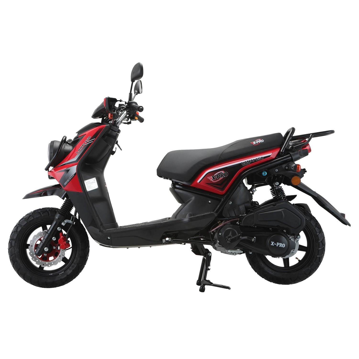 X-PRO Lanai 150 Moped 150cc Gas Scooter, 12" Aluminum Wheels,Electric/Kick Start