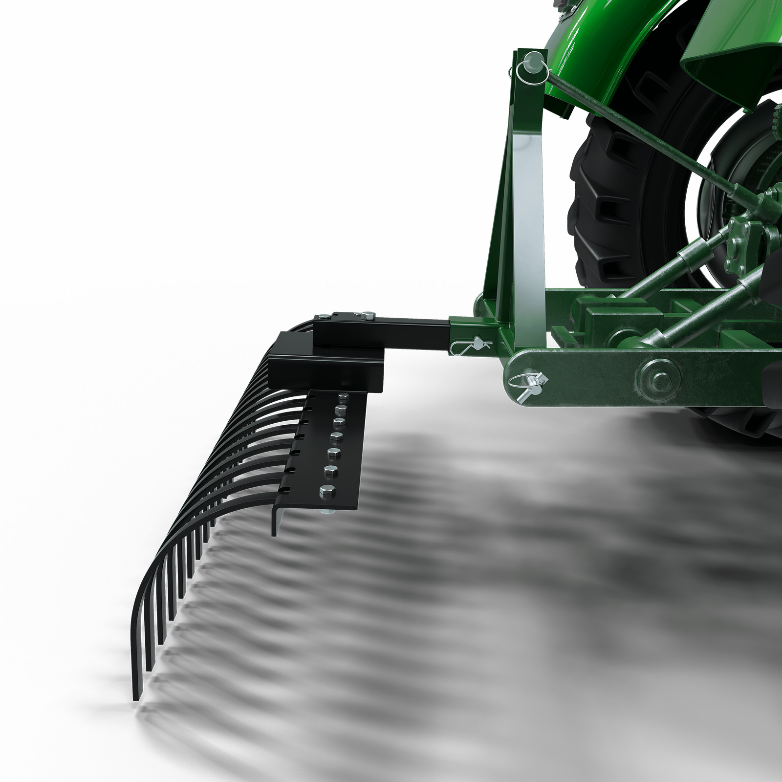 48" Landscape Rake Pine Straw Rake Rock Rake Fits 2" Receiver ATV/UTV Tractors