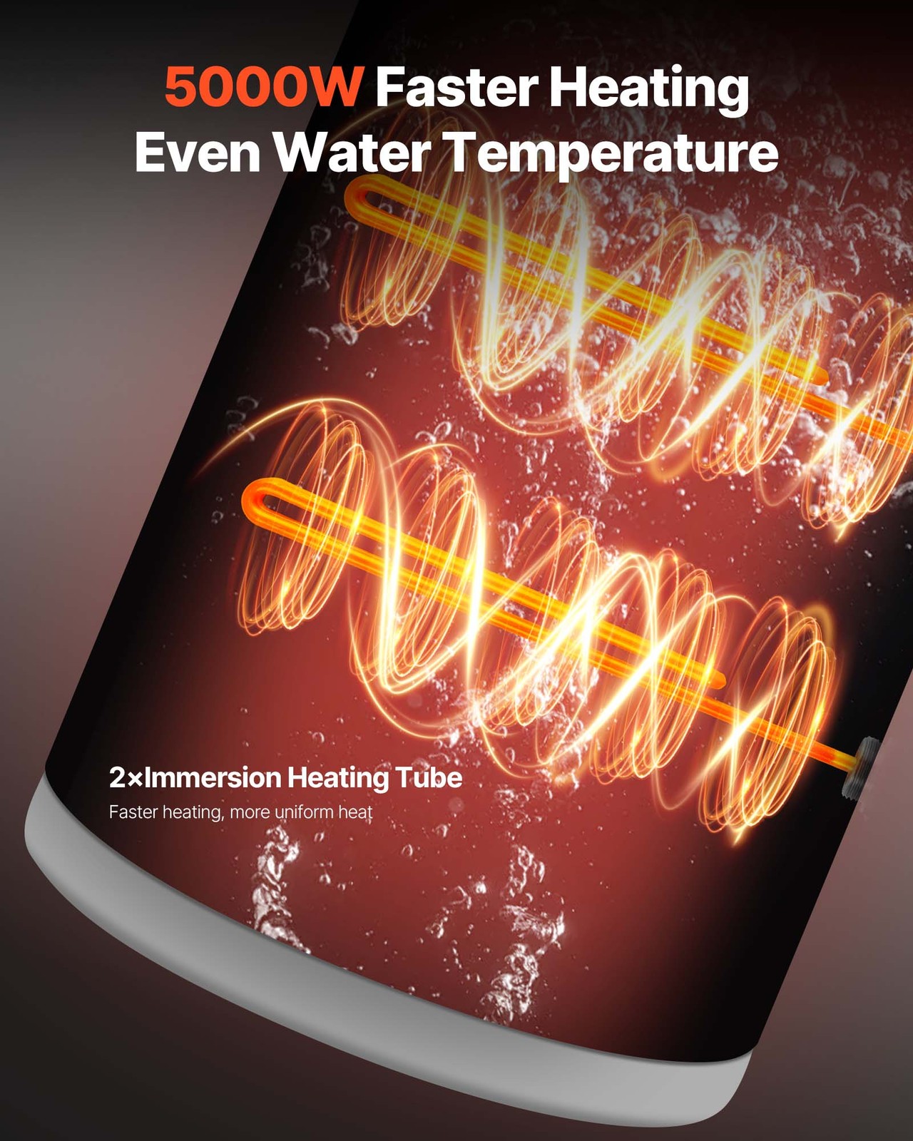 VEVOR 30 Gal Electric Tank Hot Water Heater 5000W 240V Point of Use T&P Value