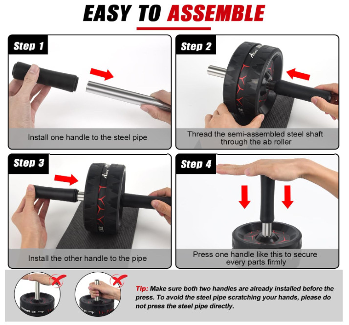 AB Wheel Pro Rodillo de Ejercicio para Abdominales y Brazos, Rueda Abdominal NEW