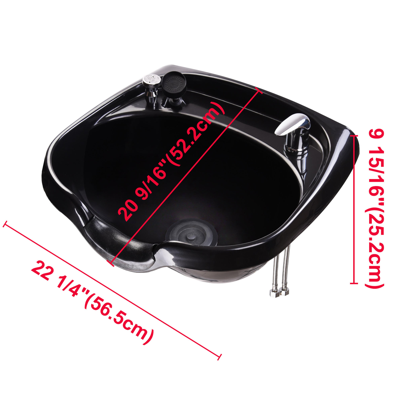 Shampoo Bowl Hair Sink Basin Beauty Salon Barber Spa Equipment w/ Gel Neck Rest