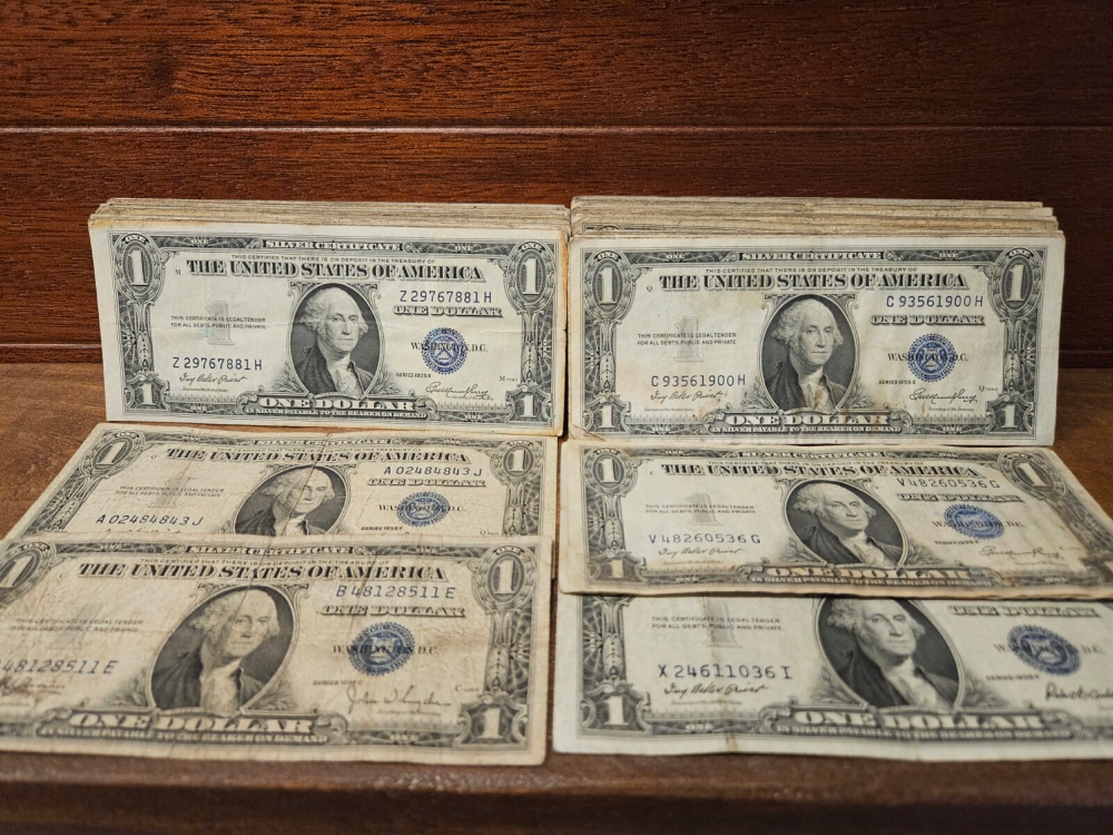 1935 or 1957 One Dollar Blue Seal Note Silver Certificate Old US Bill $1 Money