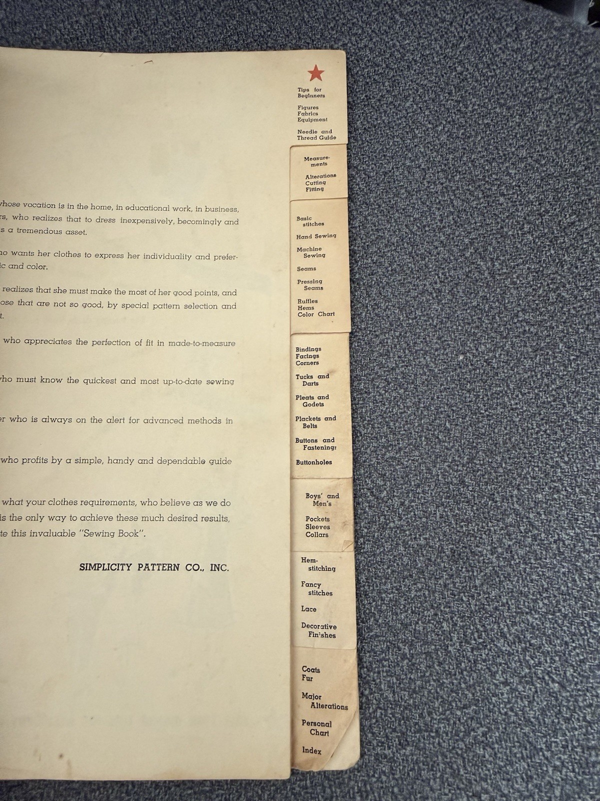 VIntage 1937 Simplicity Sewing Book For Beginners Step By Step in Good Condition