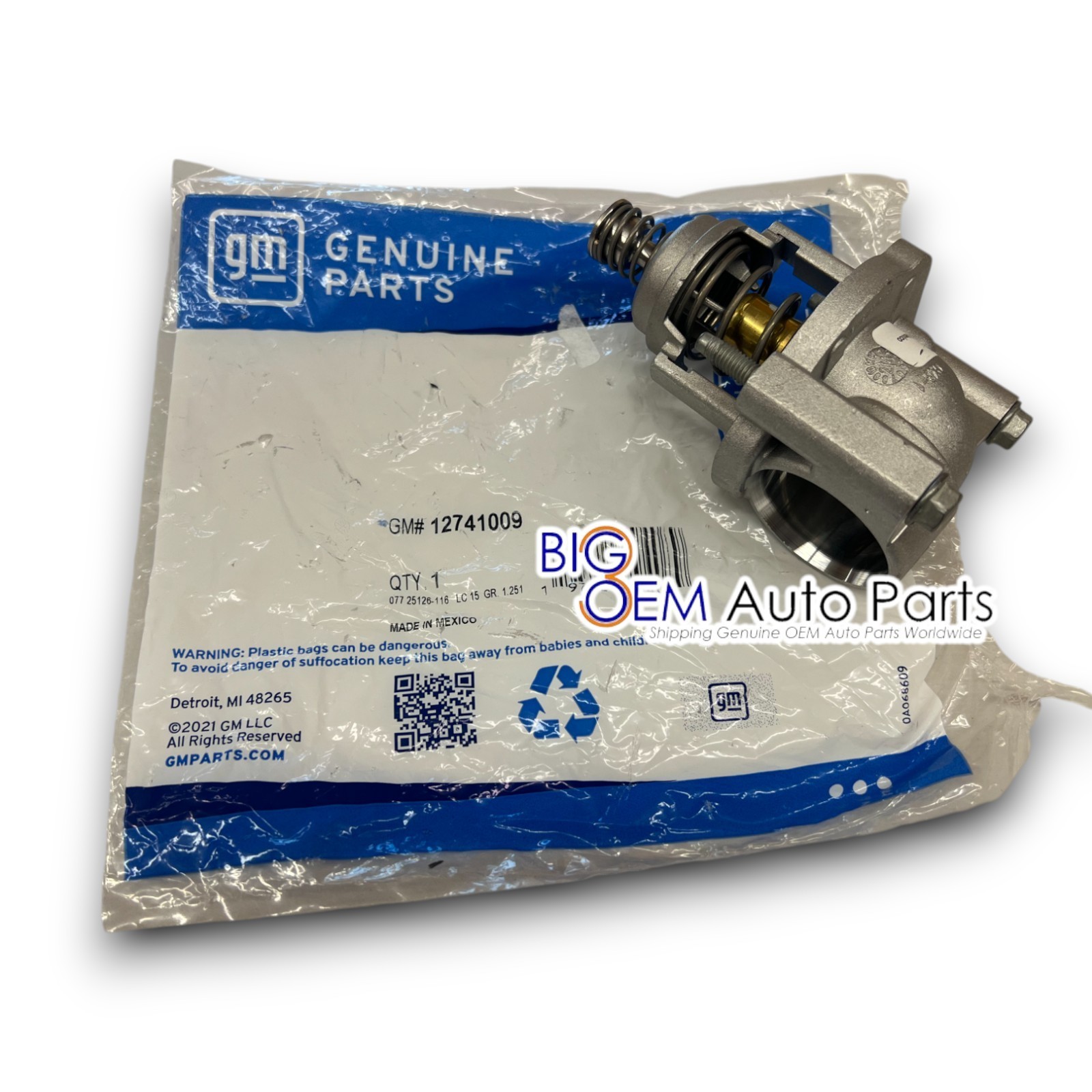 OEM Genuine GM new 3.6L Engine Coolant Thermostat & Housing with Seal 12741009