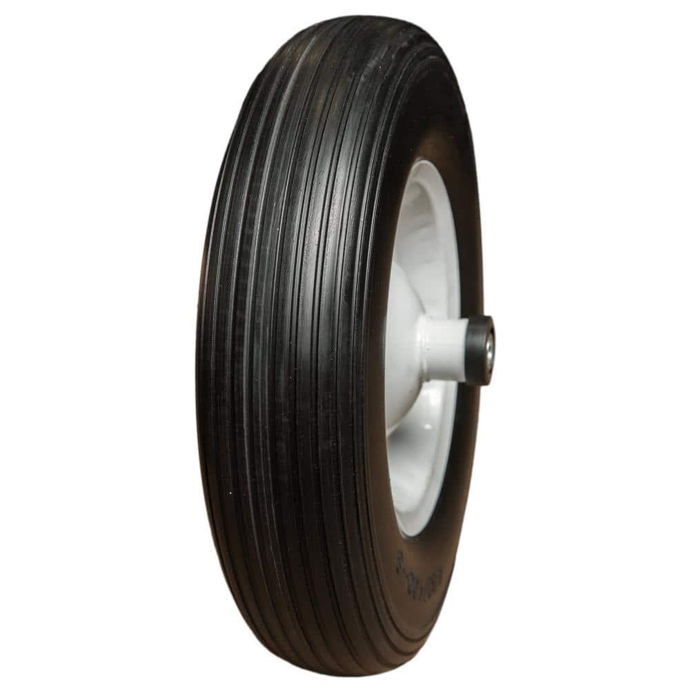 Hi-Run 4.8x4-8 in 4-Ply Tire and Wheel 30 PSI for Wheelbarrow Lawn Equipment