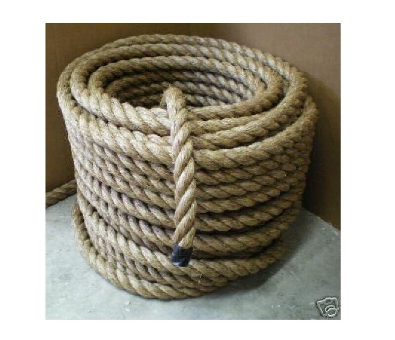 Manila Rope Hemp Landscape Various Sizes 1/4 3/8 1/2 5/8 3/4 1 1-1/4 1-1/2 2 100