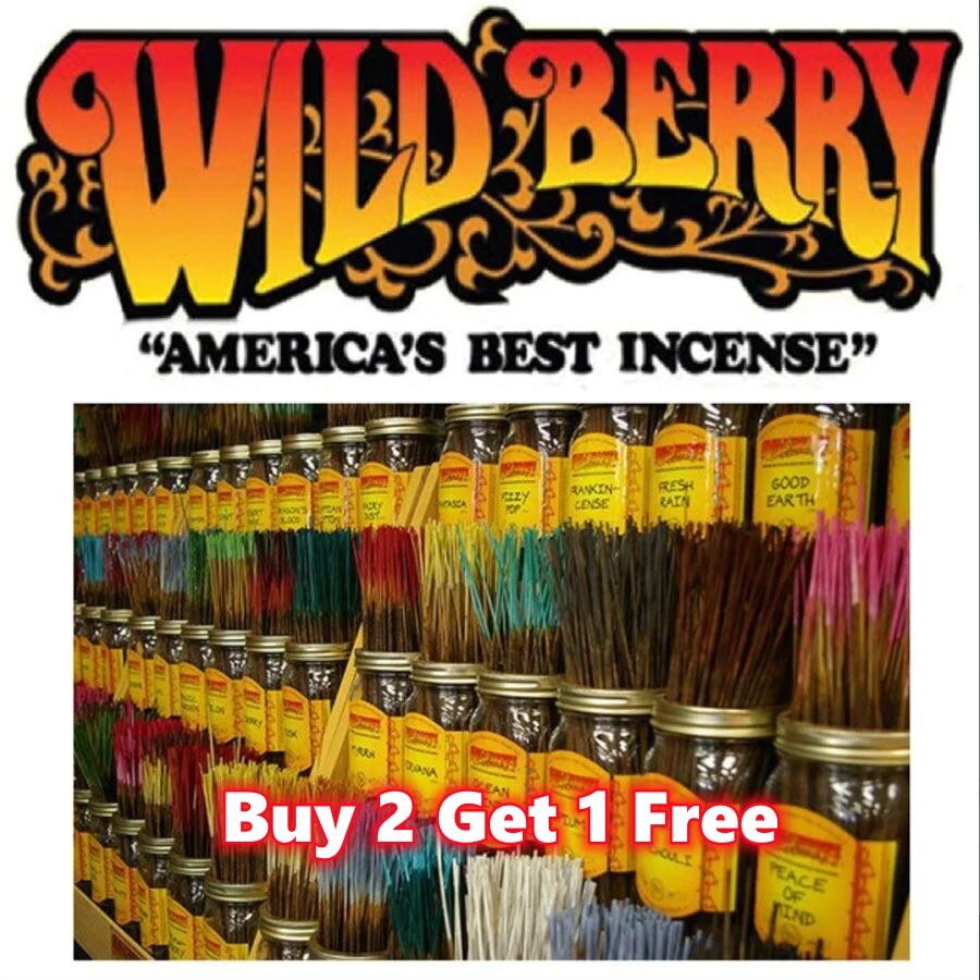 Wildberry Incense 11" Stick 70+ Flavors 20's / Pack BUY Two GET One Free