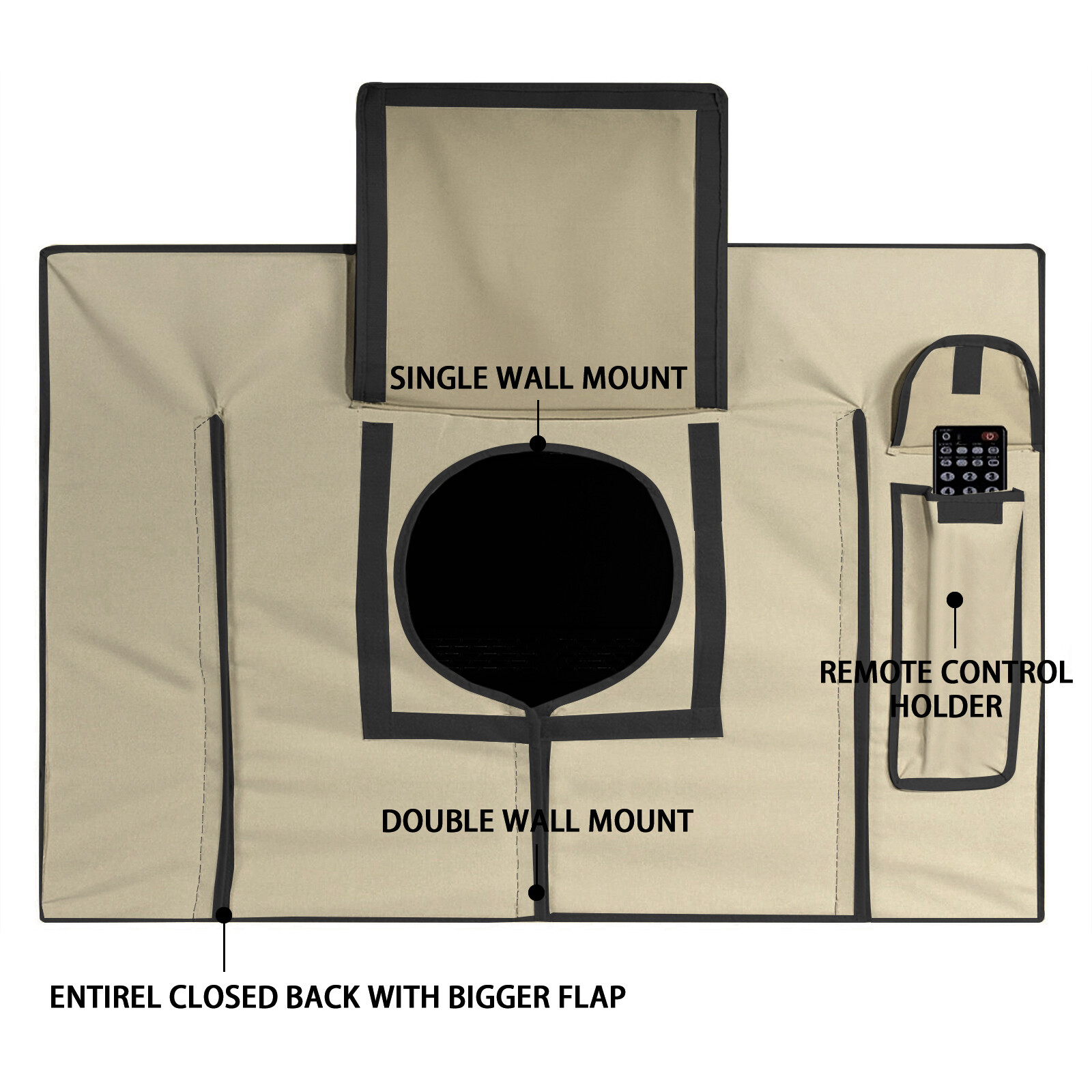 30"-85" Outdoor TV Cover Waterproof 600D Flat Screen Protector Weatherproof