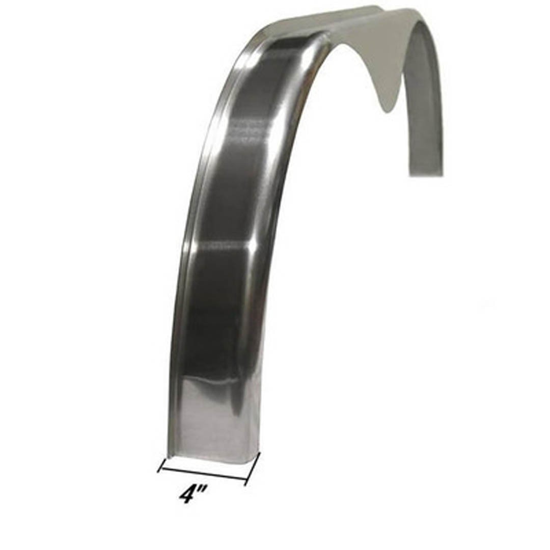 2 Pack - 72x4 Smooth Aluminum Tandem Axle Teardrop Fender Flares