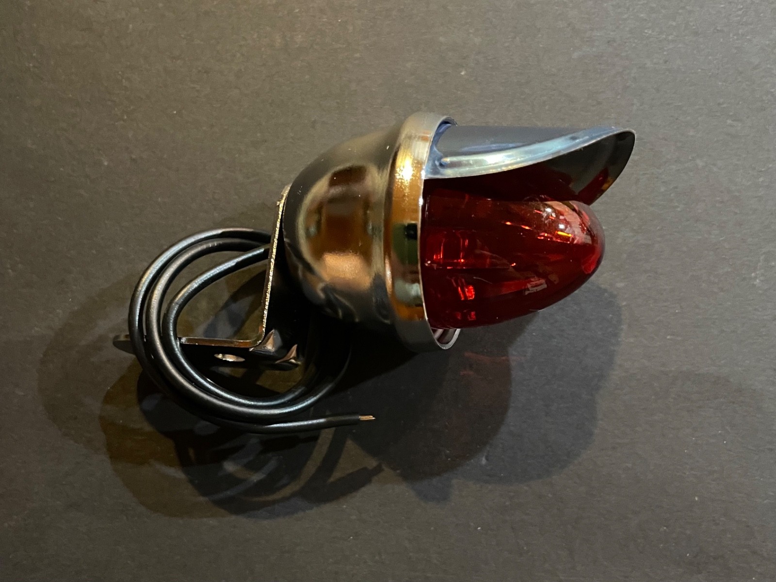 Vintage Red Bicycle Light - Wired - New Old Stock