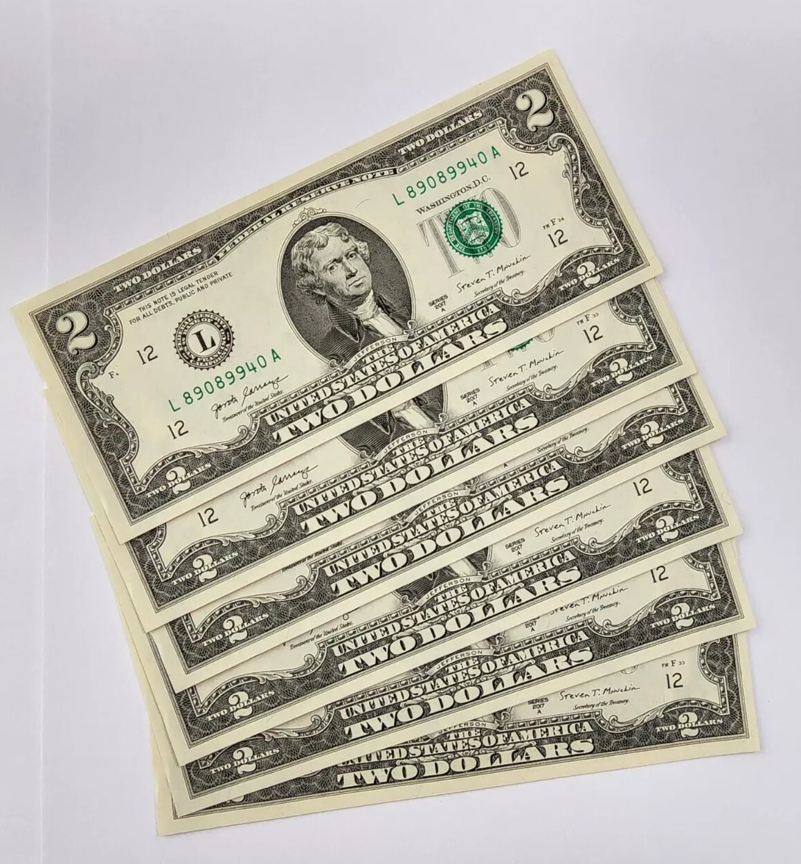 Uncirculated Series 2017A - Billete Dos Dolares Nuevo Two Dollar Bank Note NEW