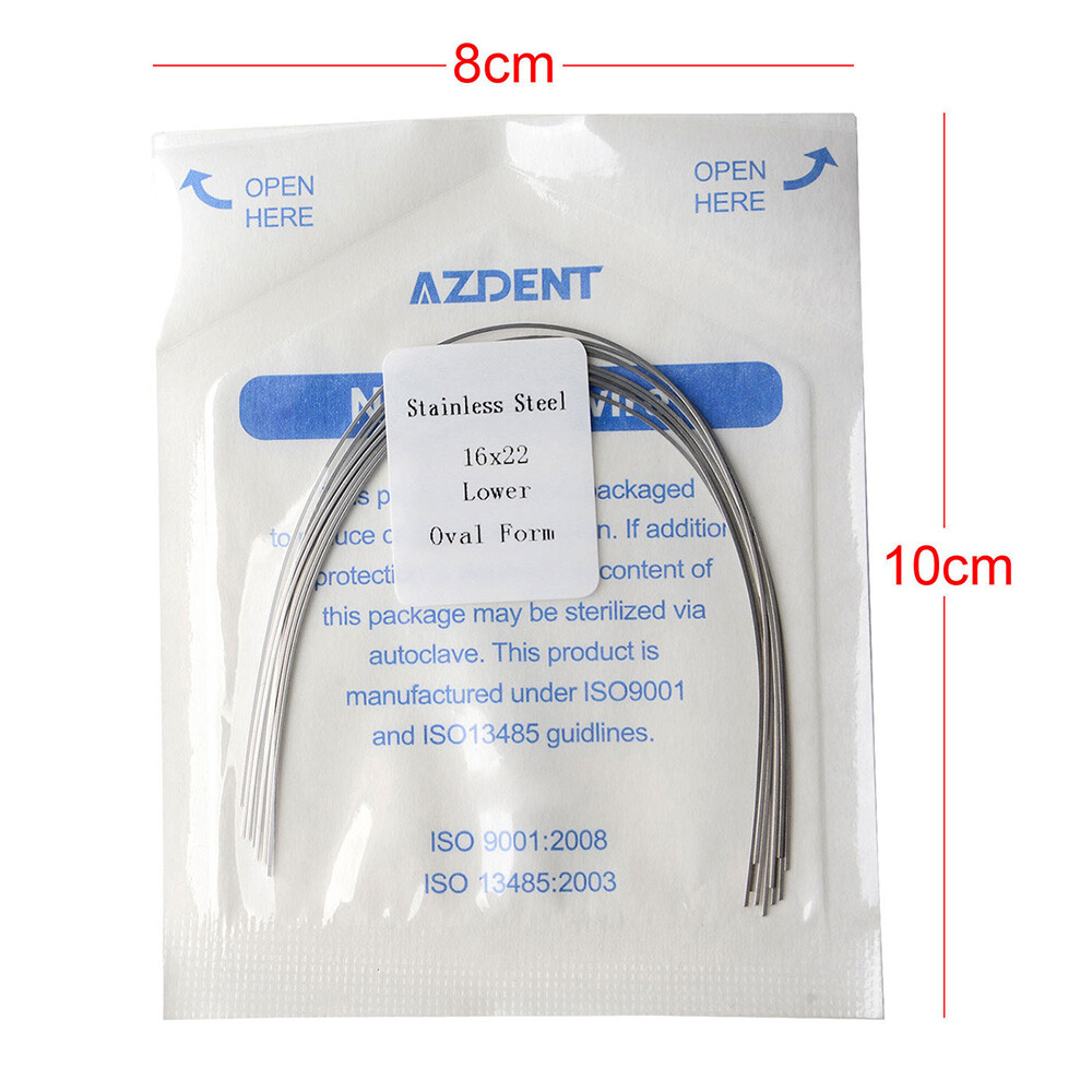 AZDENT Dental Orthodontic Arch Wire Stainles Steel Rectangular Ovoid/Nature Form