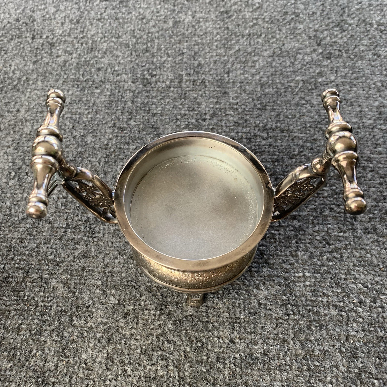 Antique Pairpoint Silver Plate Pickle Castor Clear Glass Marked 629 4913-z