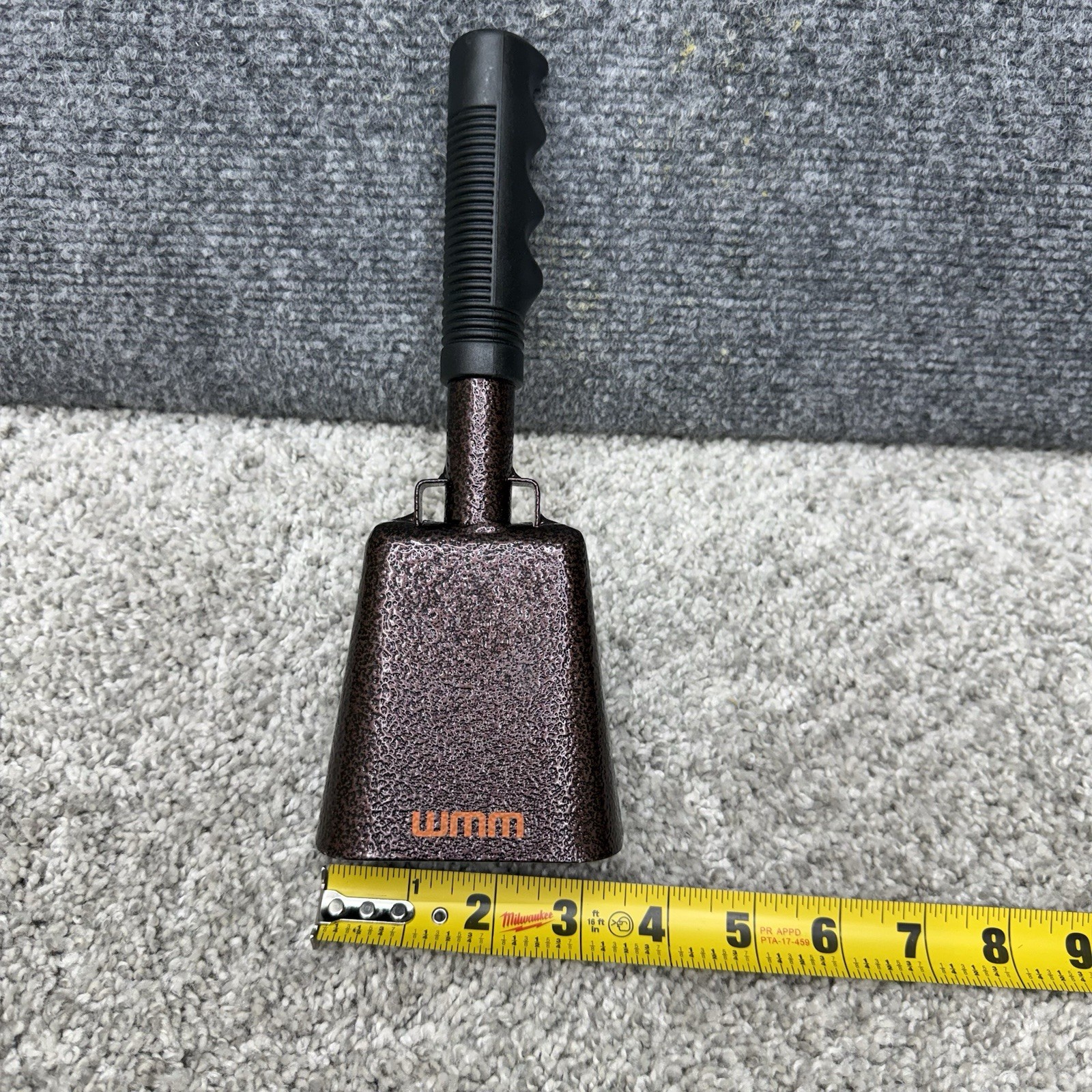 WMM Cowbell handheld w/handle cow bell instrument 9.5"