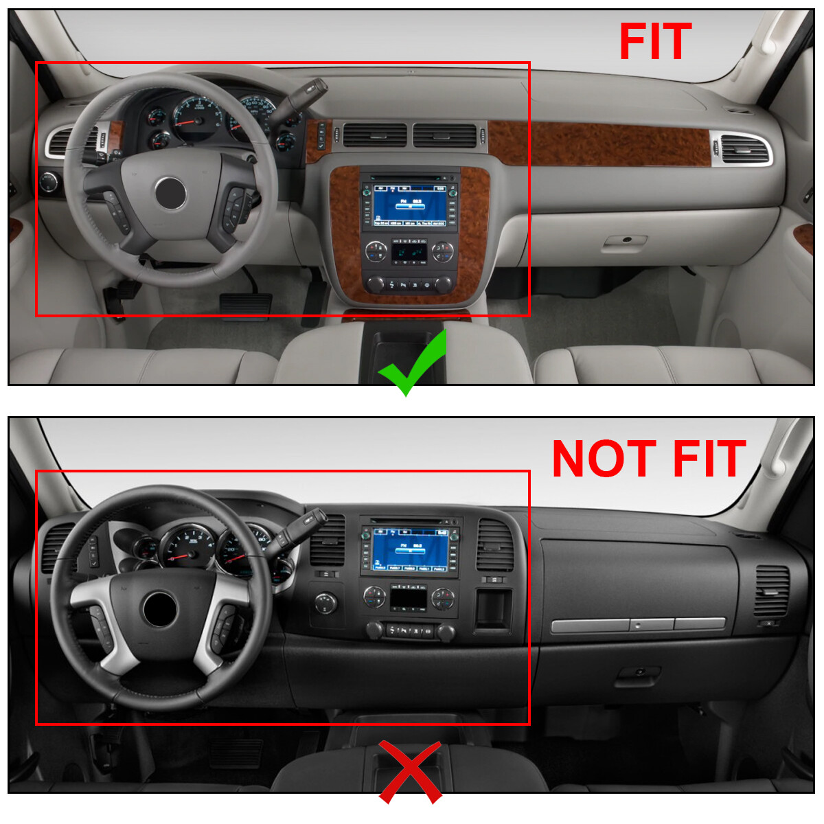 FOR 2007-2014 TAHOE SUBURBAN GMC YUKON DASH BOARD CAP DASHBOARD COVER OVERLAY