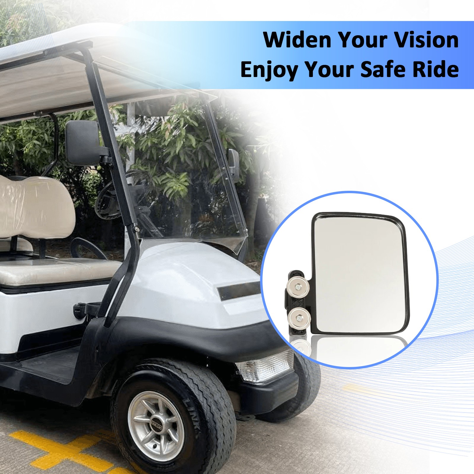 Pair 228lb Rated Magnetic Mirror Tractor View Mirrors For Kubota John Deere 2PCS