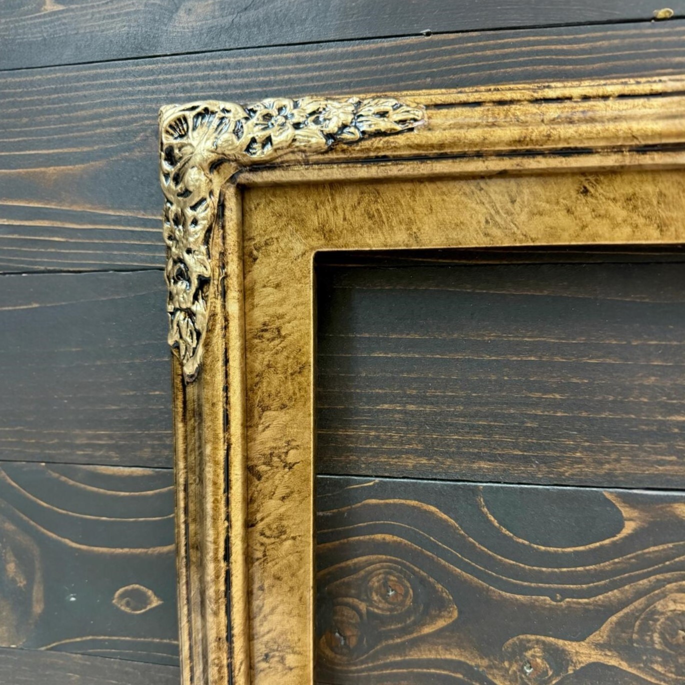 32, 43, 50, 55 inch Ornate frame for Samsung The Frame TV, Marble Gold finish