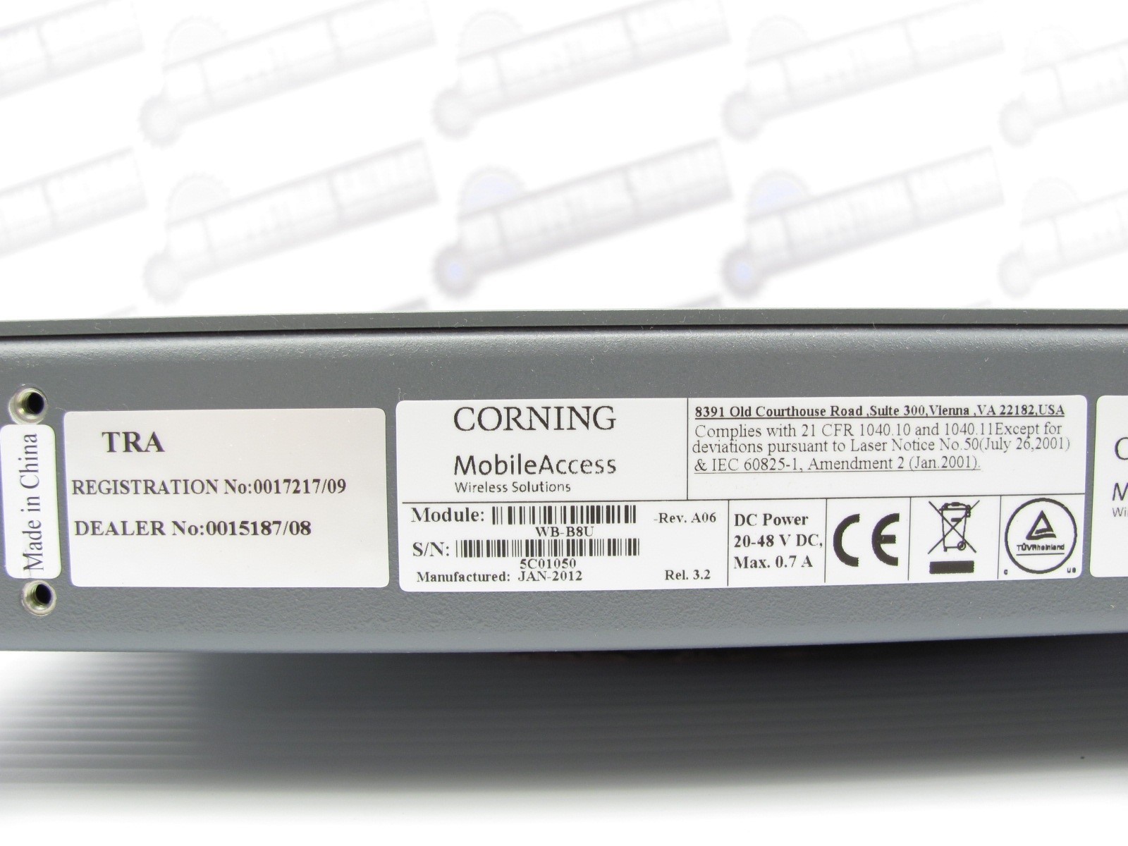 CORNING - W8-B8U 8-PORT BASE UNIT MOBILE ACCESS - 8 x SC/APC optical 1RF -TESTED