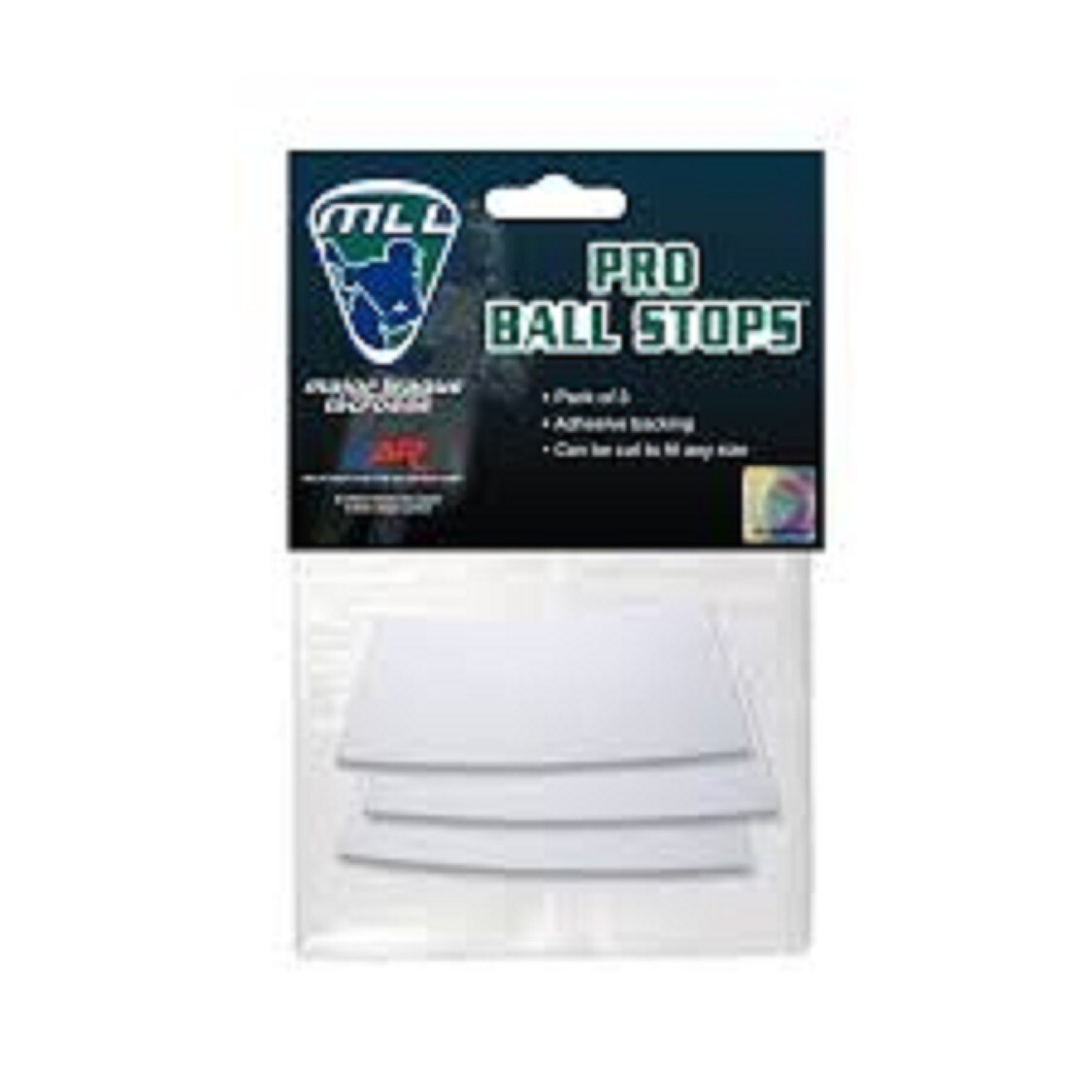 New A&R Major League Lacrosse MLL Licensed 3 Pack Pro Ball Foam Stops w Adhesive