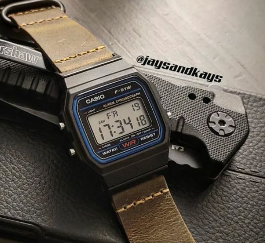 JaysAndKays® Metal Adapters and Strap Kit for Casio F-91W F91