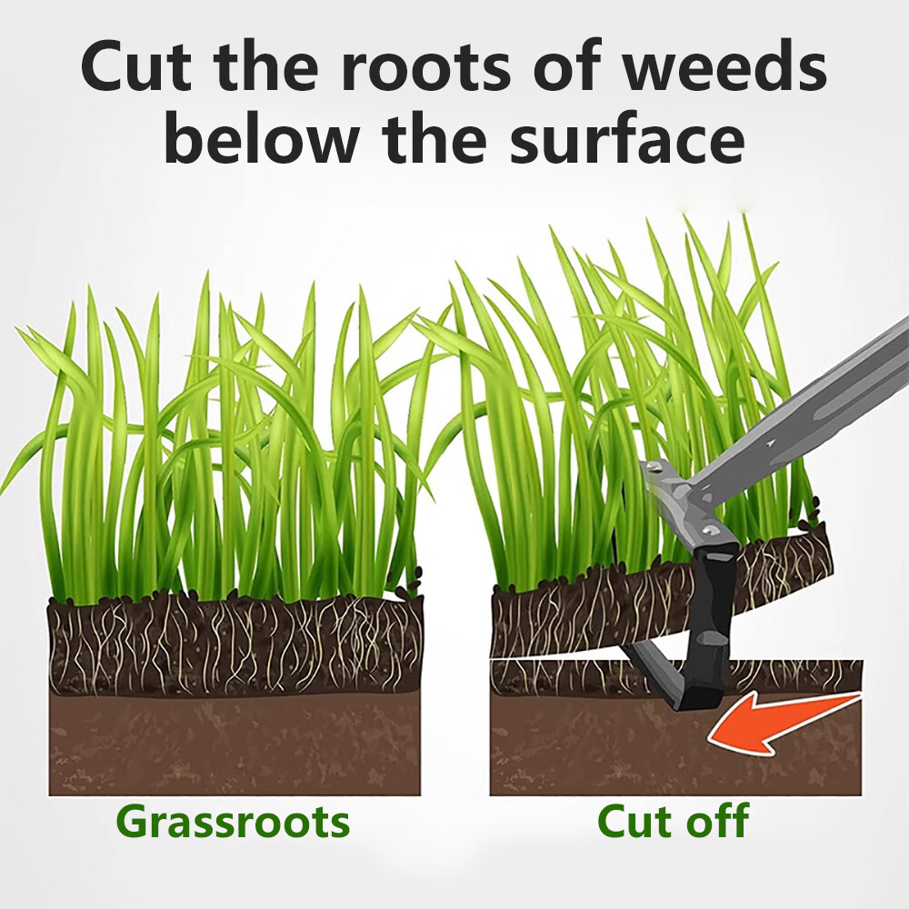 47" 59" 79" Adjustable Hoe Garden Tool Weeding Loop Stirrup Hoe Long Handle