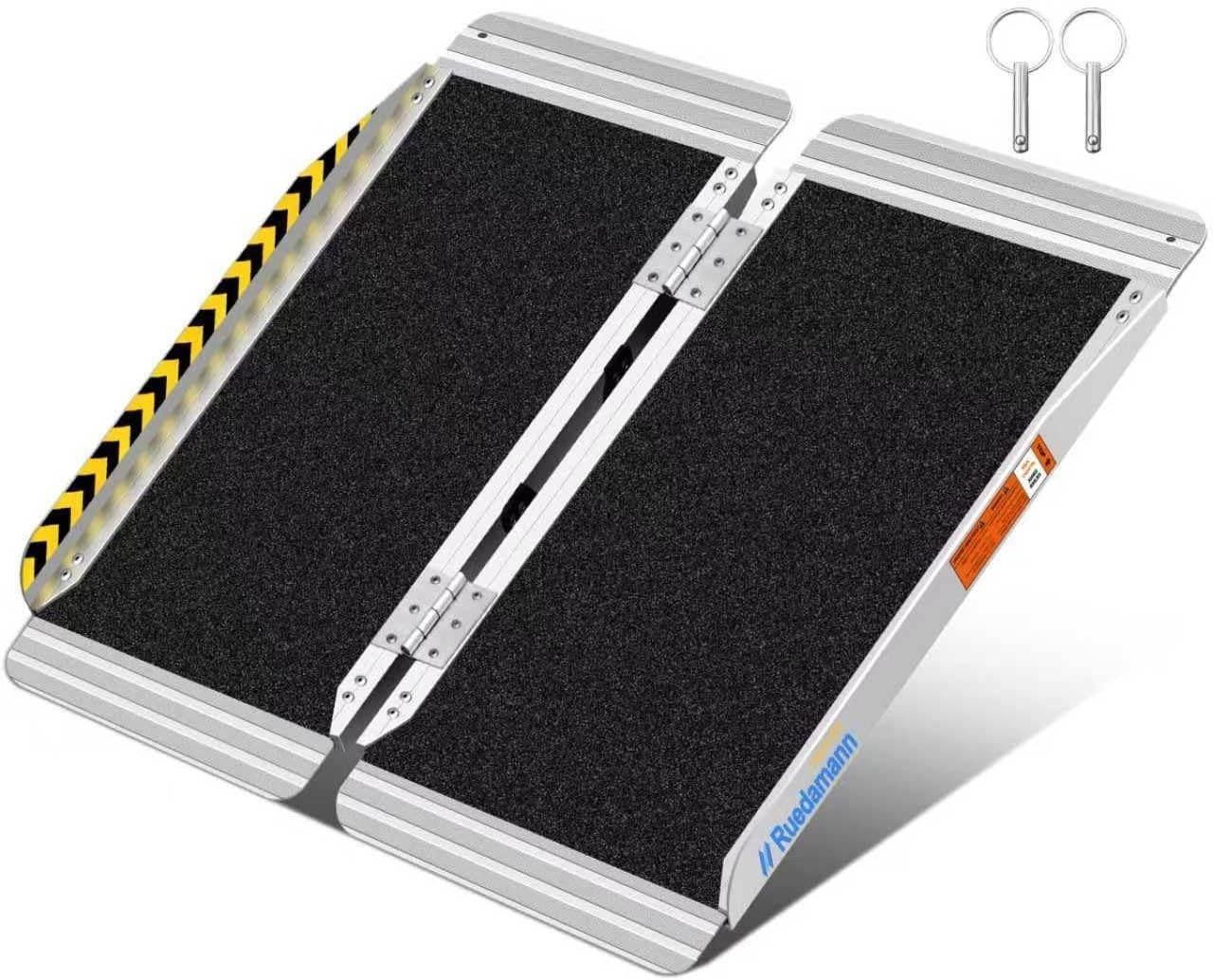 3FT Portable Wheelchair Ramp – Non-Slip Folding Aluminum Mobility Ramp