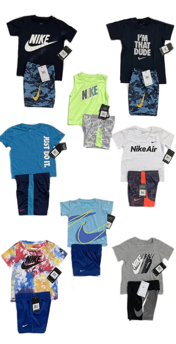 Nike Baby/Toddler Boy Short Sets, Regular or DRI-FIT, Sizes: 12M-24M & 2T-4T NWT