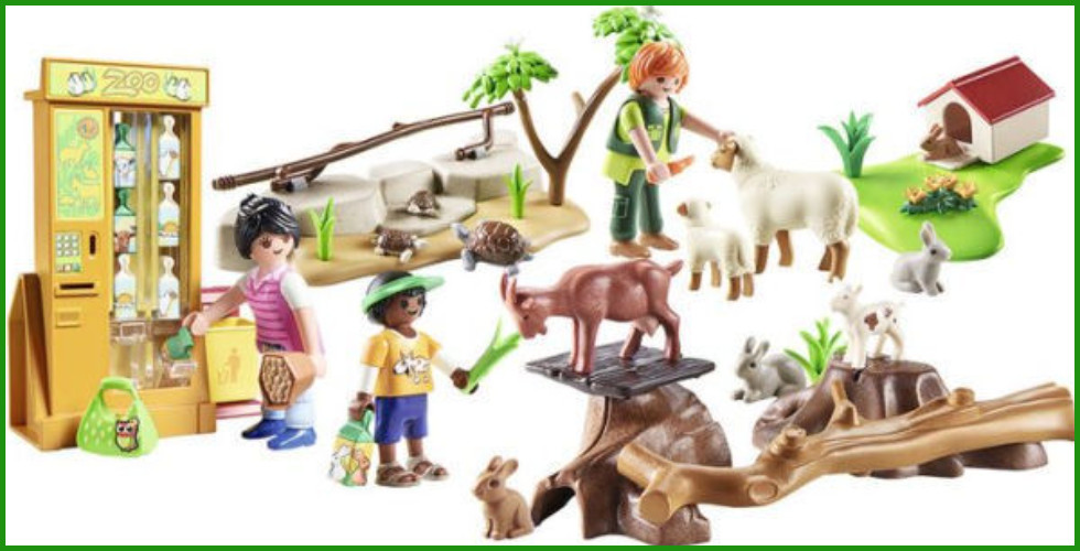 PLAYMOBIL Petting Zoo 71191 - 63-Piece Animal Play Set for Kids 4-10