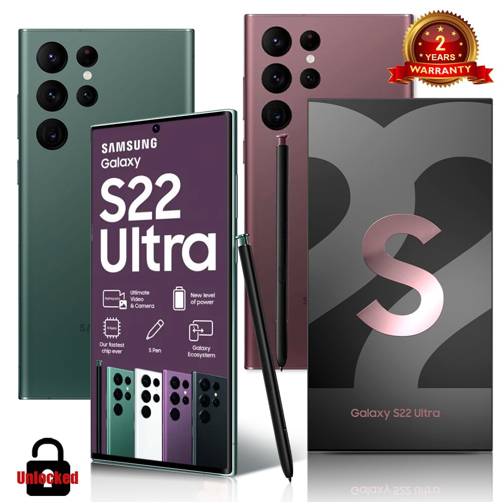 NEW SEALED SAMSUNG GALAXY S22 ULTRA 5G 128GB 256GB 512GB US Factory Unlocked