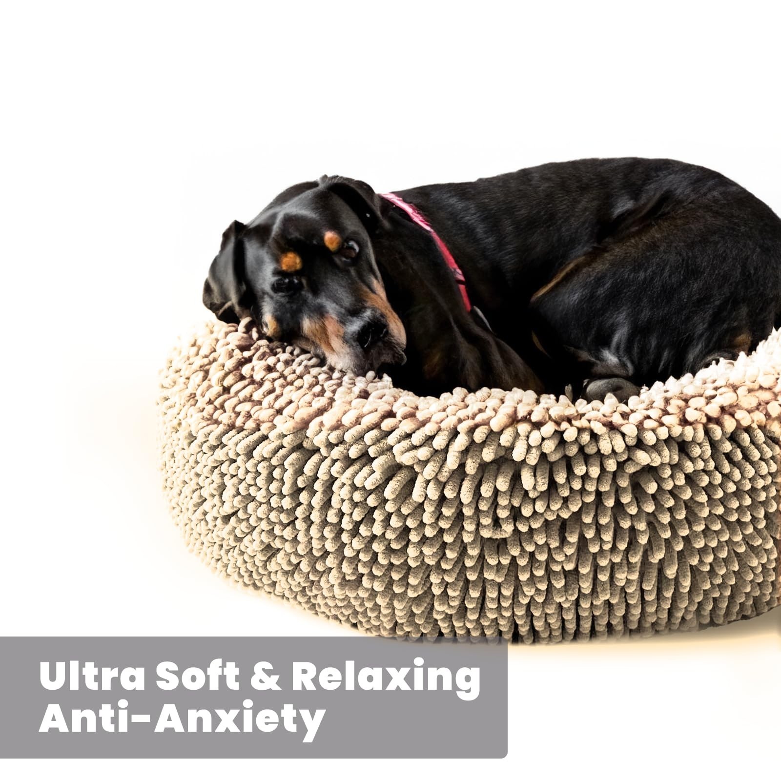 Muddy Mat® Cloud K-9 Bed for Dogs & Cats, Soft & Relaxing Donut Dog Bed, Ch