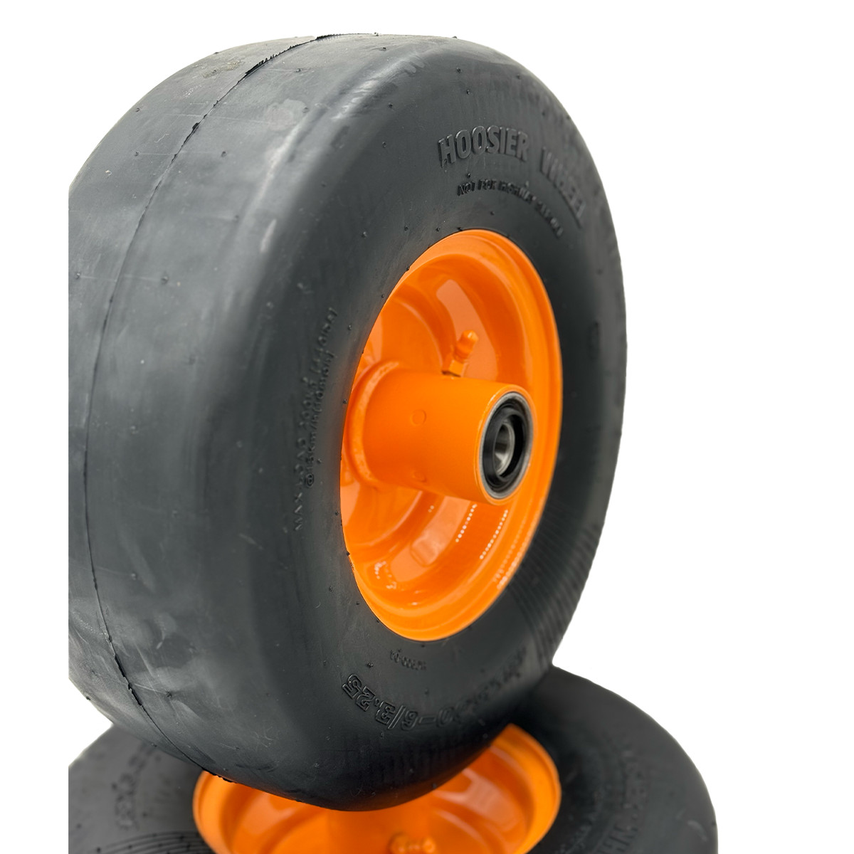 SET of 2 - 13x5.00-6 Smooth Flat Free Lawn Mower Wheel Assembly