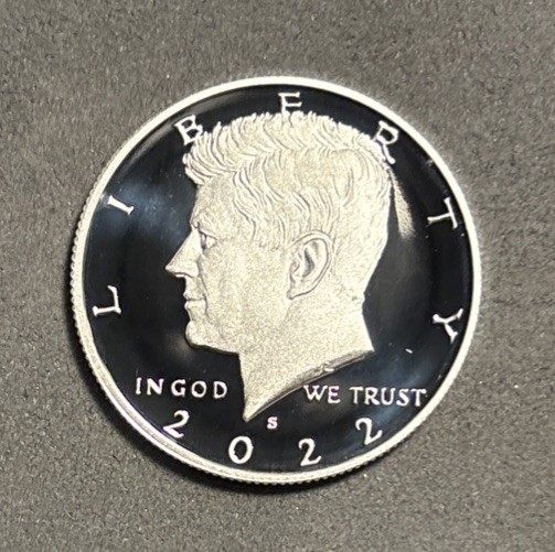 2022 S Kennedy SILVER PROOF Half Dollar Gem DCam 99.9% .999 Coin