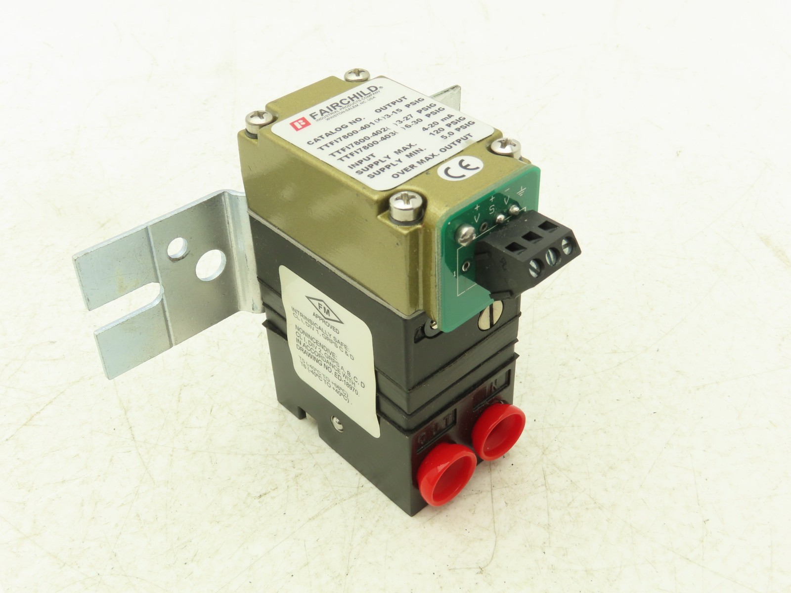 Fairchild TTF17800-401 Electro Pneumatic Pressure Transducer Input 120 PSIG