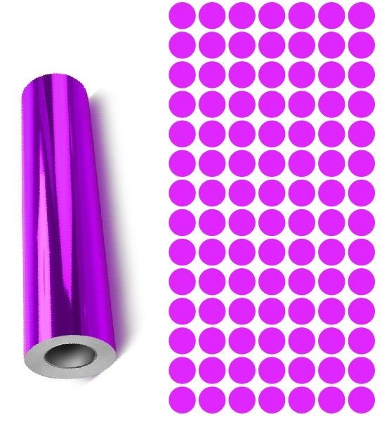 Dots Round Vinyl Color Coded Inventory Label Chrome Purpl Gold 1/2 Inch Stickers