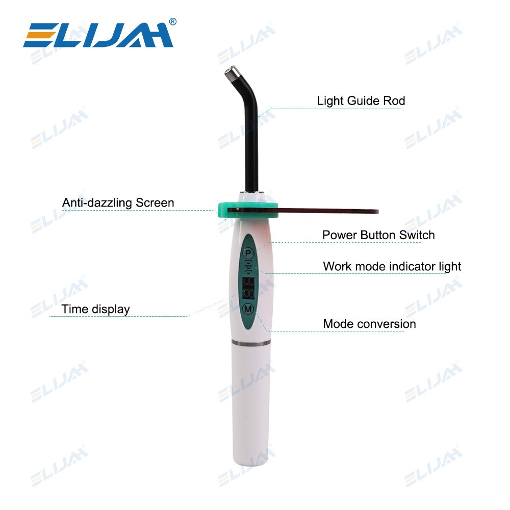 Dental Wireless Cordless LED Cure Curing Light Lamp 2000mw 5W Tool Resin Cure BK