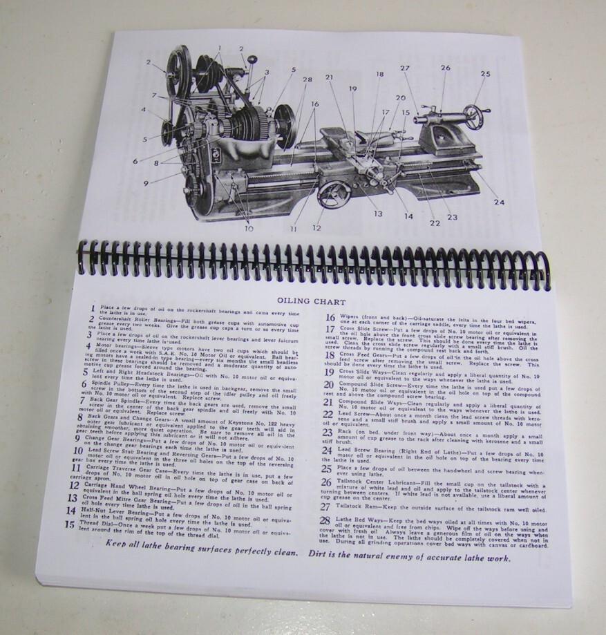Atlas Lathe Manual and Machinists Tables Metal Lathe Tool Owners Craftsman