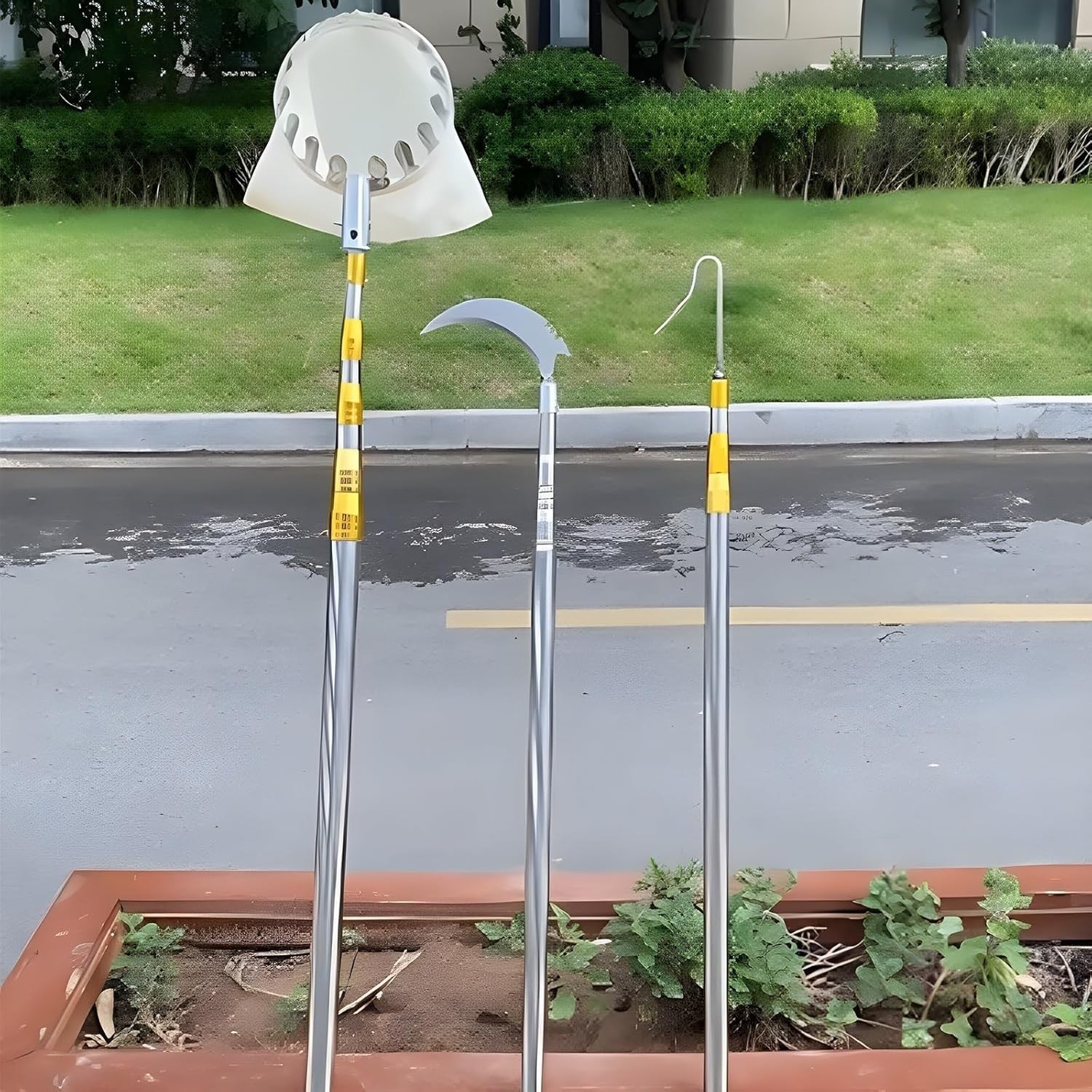 Extendable Fruit Picker 1.9m, Telescoping Harvest Tool for Tree Picking