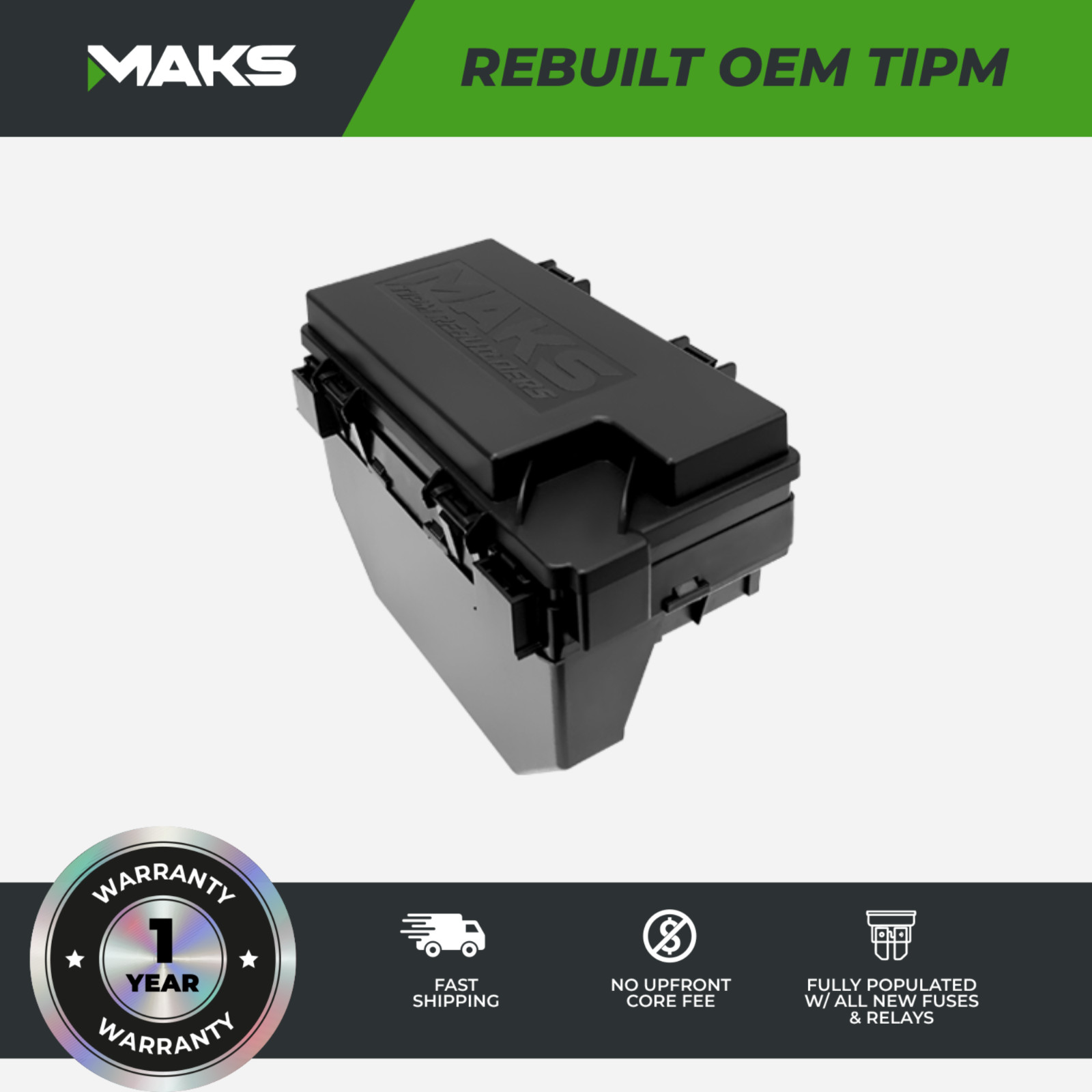 2012 RAM 1500 / 2500 / 3500 Gasoline / Flex OEM Rebuilt TIPM Fuse Box 68089323