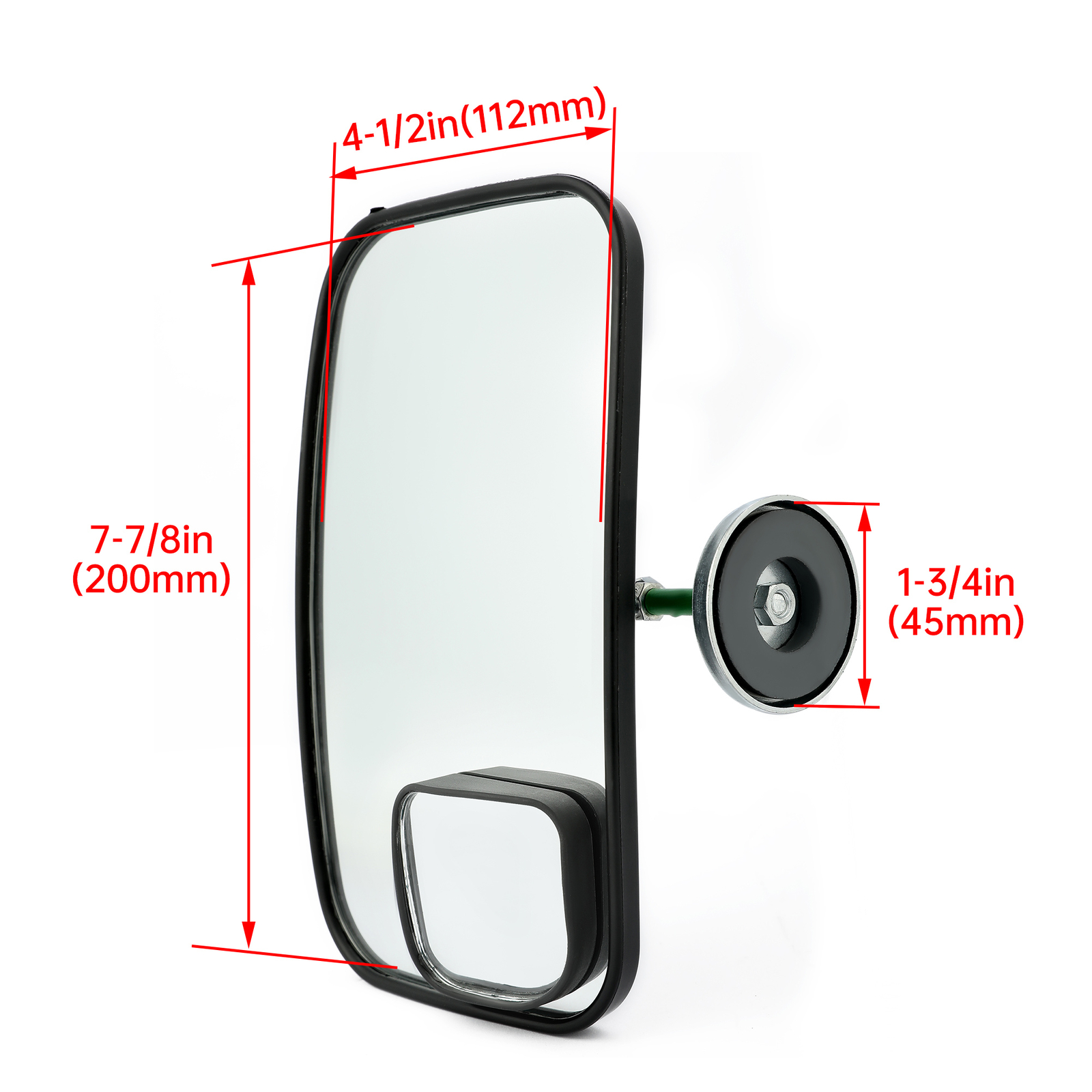 Magnetic Rearview Mirrors For John Deere Gehl Skid Steer Loader W/Convex Mirror