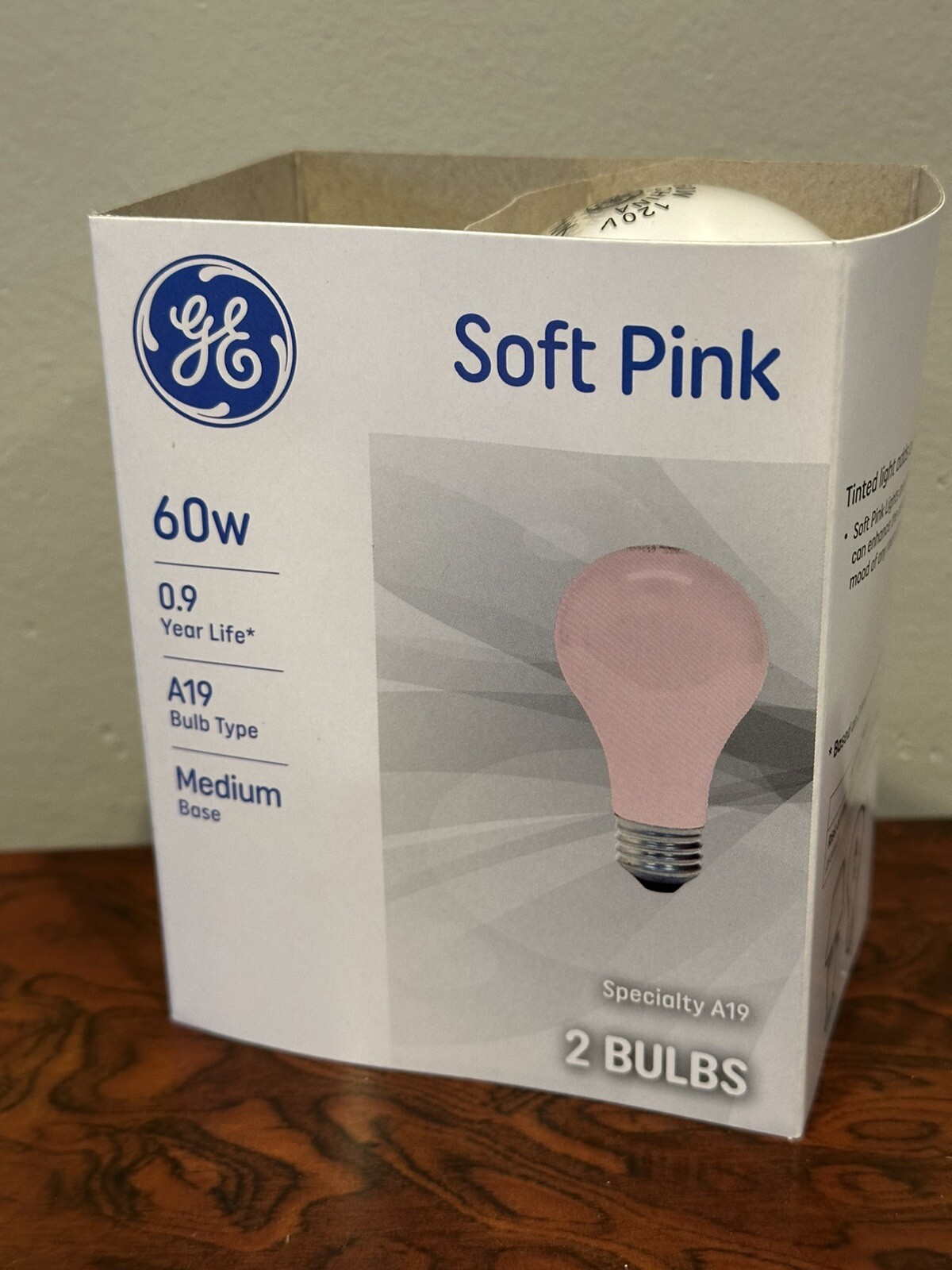 GE Specialty - 60w - “Pink” - Light Bulb - 1 Pack/2 Bulbs - Discontinued