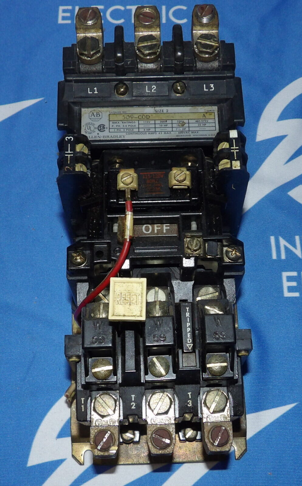 Allen Bradley 509-COD Size 2 45A 115/575V 3PH W/ COIL CC236 + 1 Year Warranty