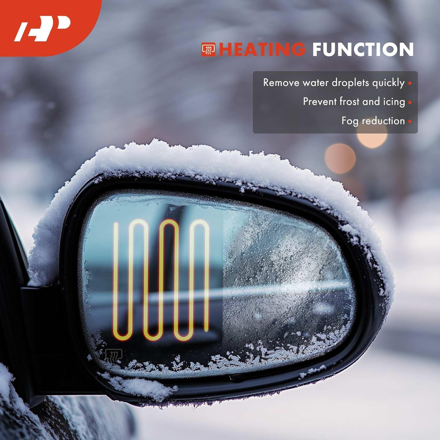 Right Heated Mirror Glass Passenger w/Backing Plate for Chevy GMC Cadillac