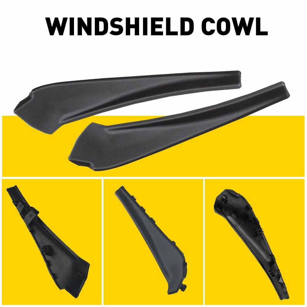 Front Windshield Wiper Side Cowl Extension Cover Trim For 2014-2020 Nissan Rogue