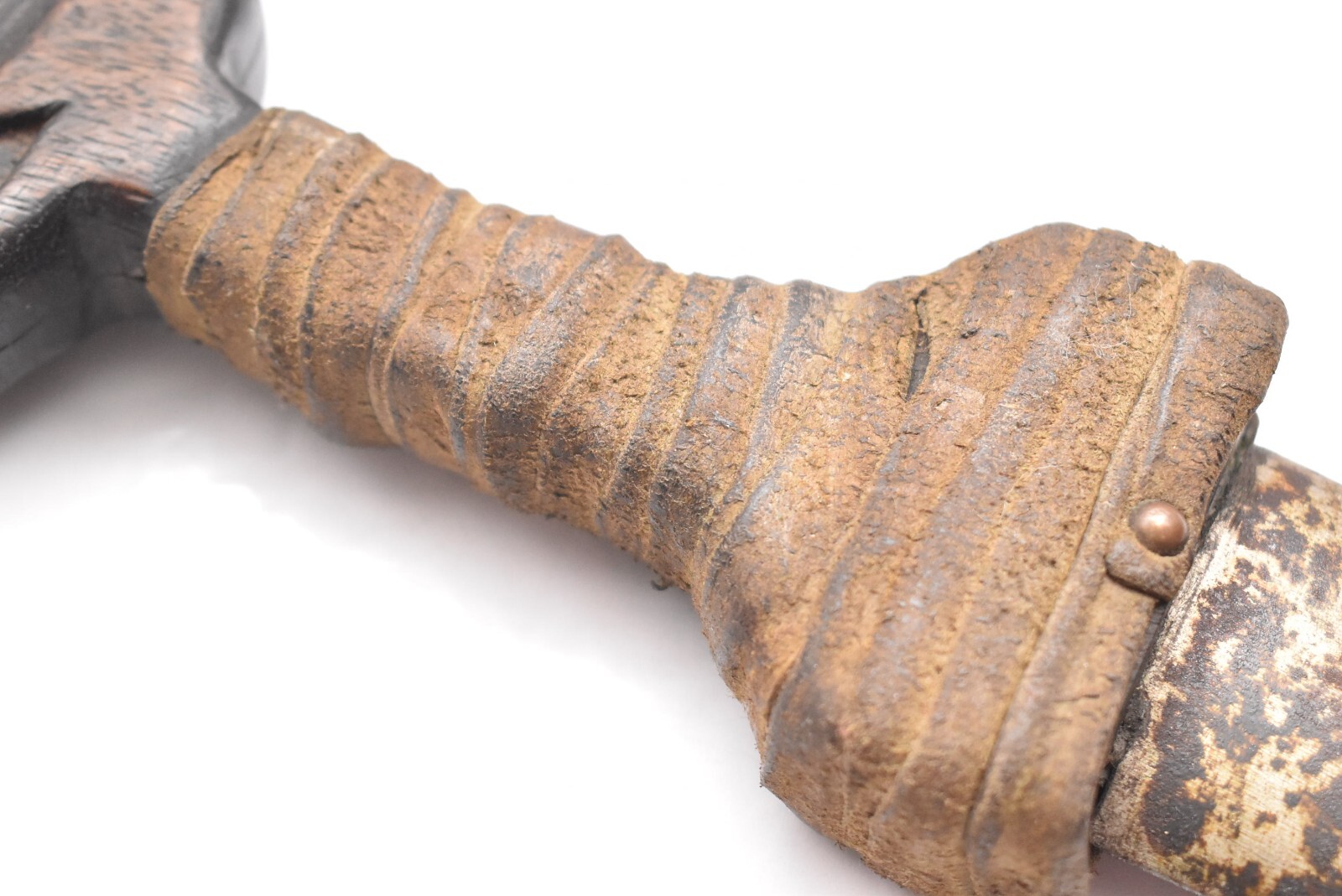 OLD Northwest Coast Native Eskimo Tlingit Knife Hand Carved Dagger 16" Figural