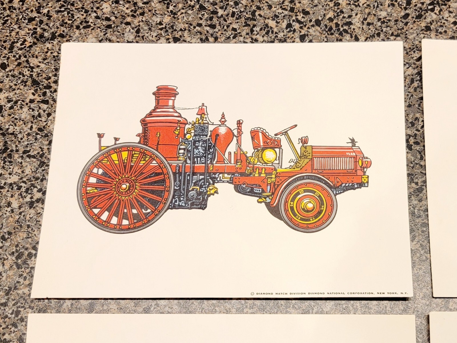 Vintage DIAMOND MATCH DIVISION Assorted ENGINE Prints Lot of (5) 8"x 6" NEW YORK