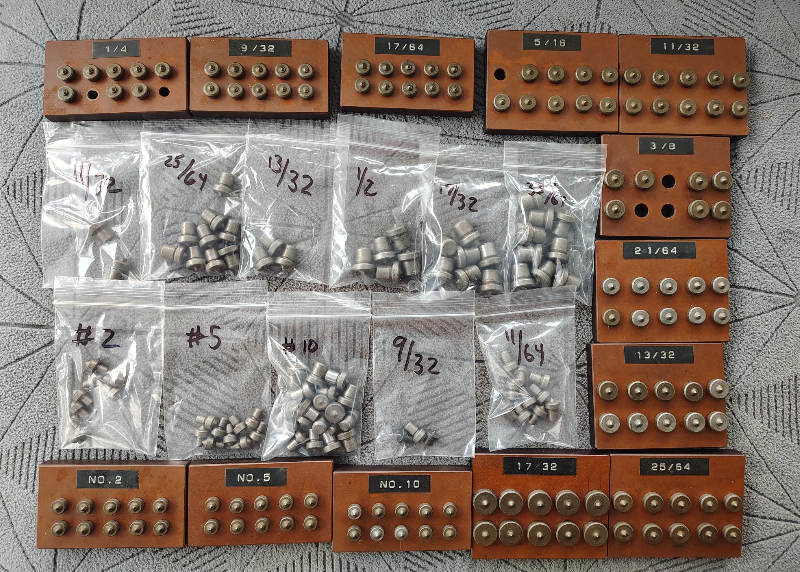 🗽VINTAGE MACHINIST/ TOOLMAKER TRANSFER PINS LARGE SET OF 24 SIZES