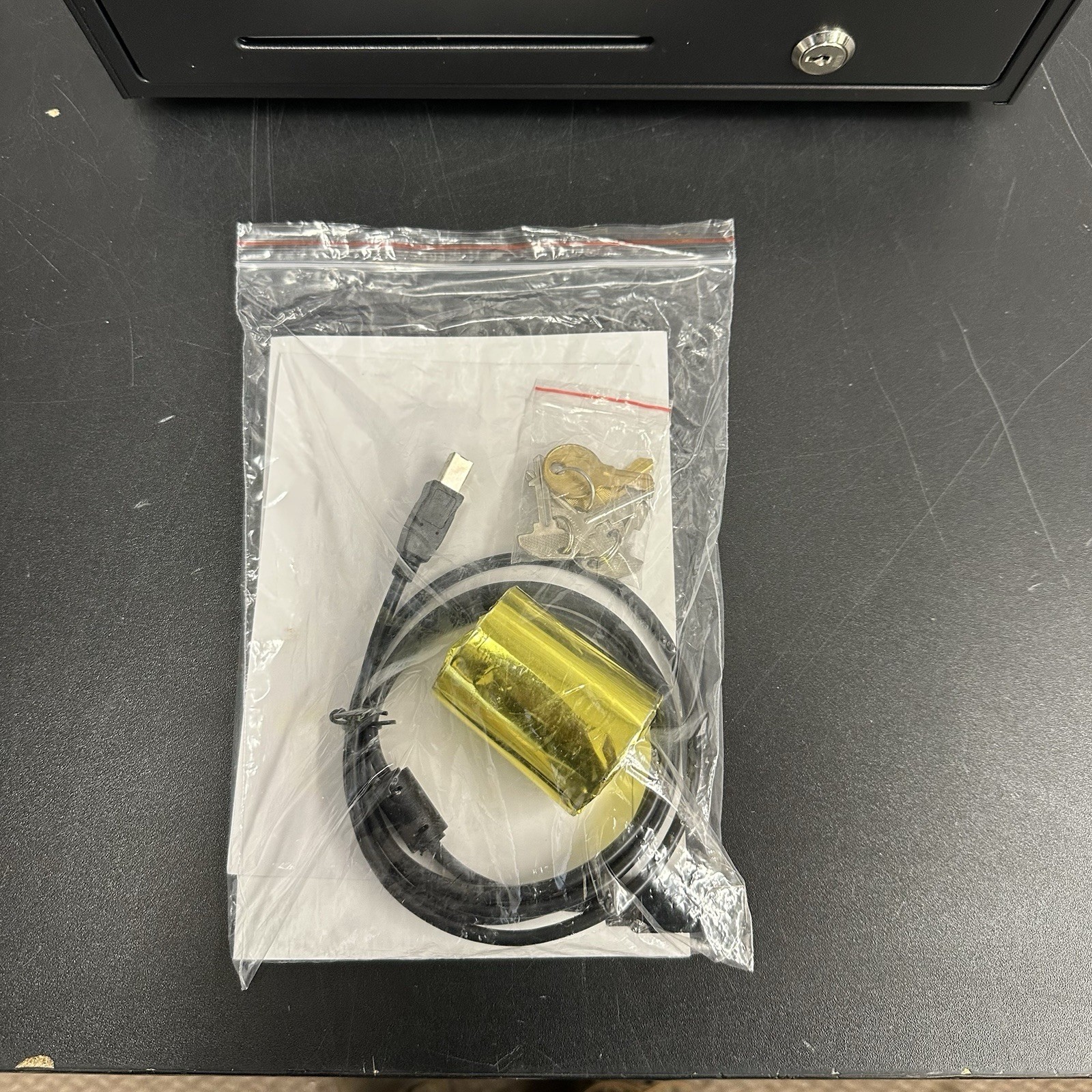 Nadex CR360 Thermal-Print Electronic Cash Register, 12 Compartments, Black