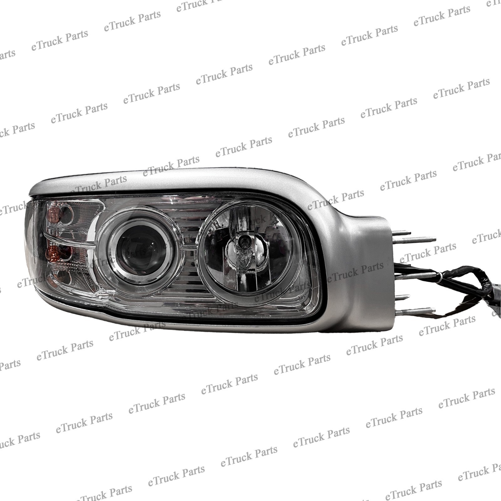 2008 - Peterbilt 388 389 567 589 RH Headlight Assembly w/ Matte Chrome Housing