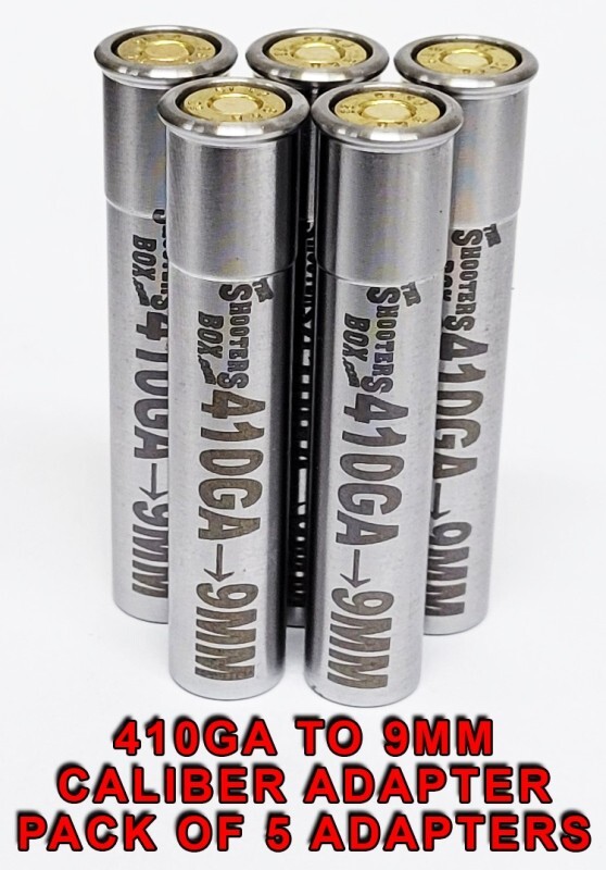 410GA to 9MM Luger Caliber Adapter - Reducer - Stainless Set of 5 -Free Shipping