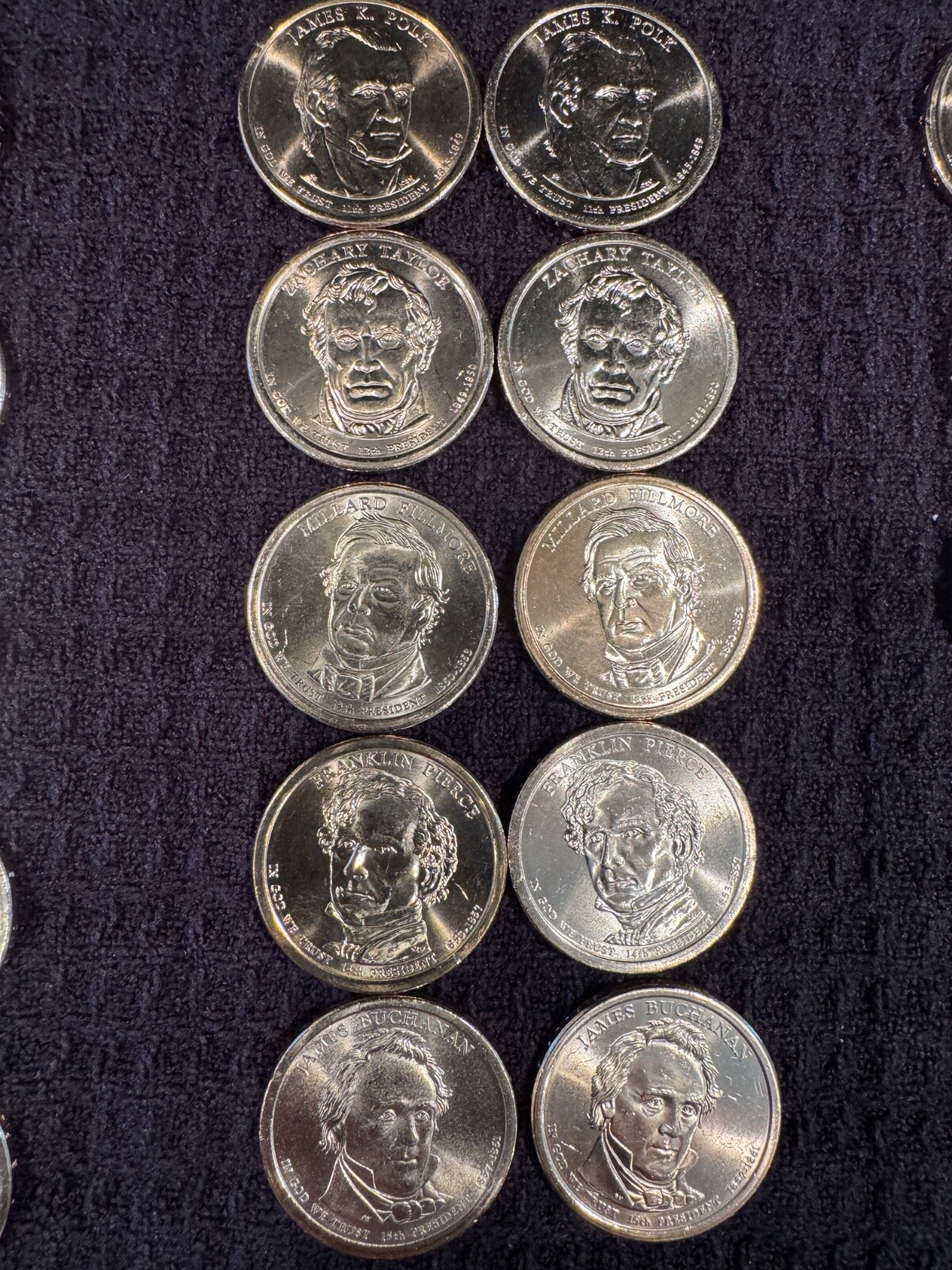 COMPLETE BU Presidential Dollar Set P&D - 80 BU Coins from US Mint Rolls